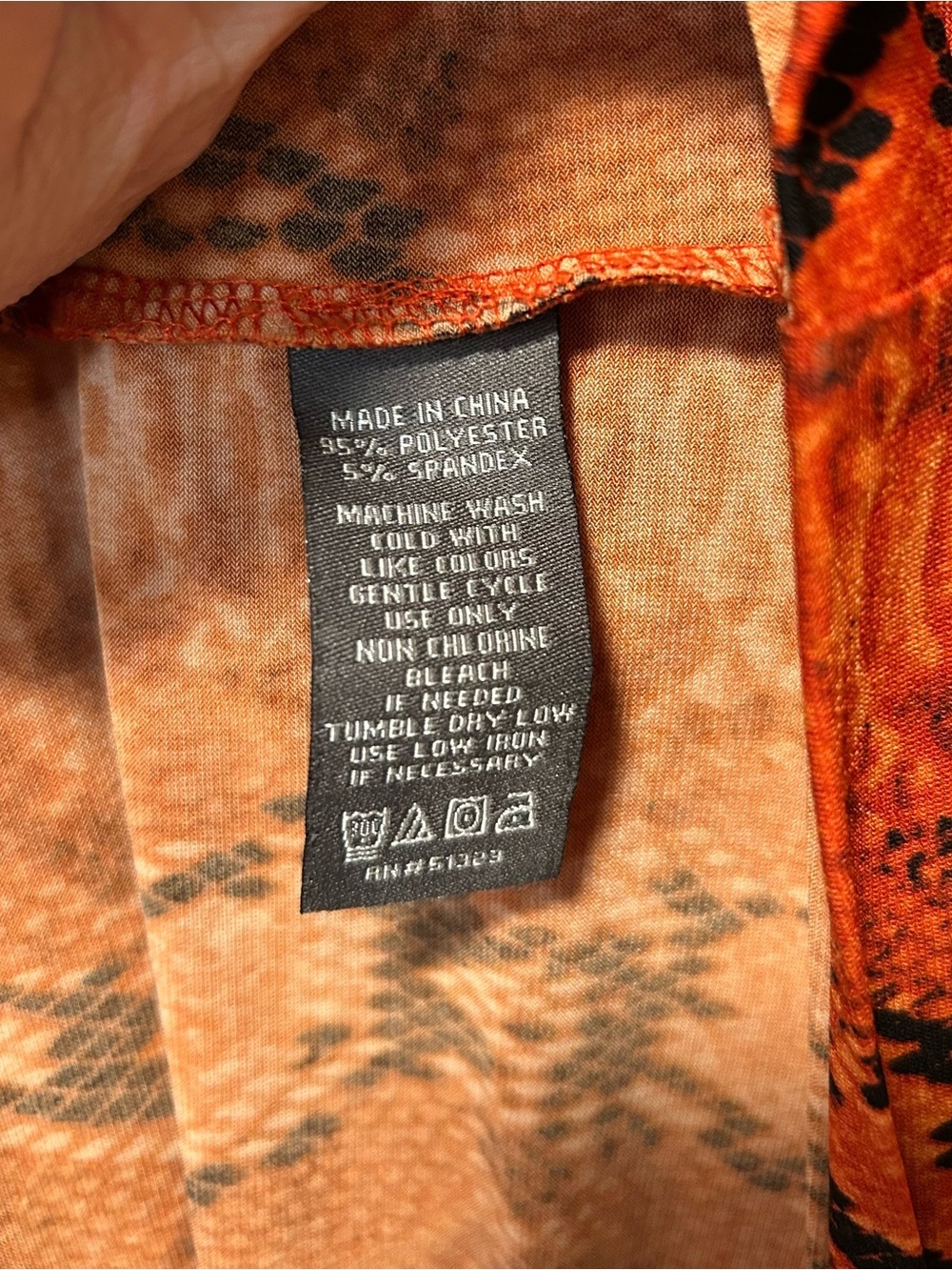 Vince Camuto Orange Snake Print Maxi Dress Cowl Neck Sleeveless Stretch Size M - Picture 8 of 8